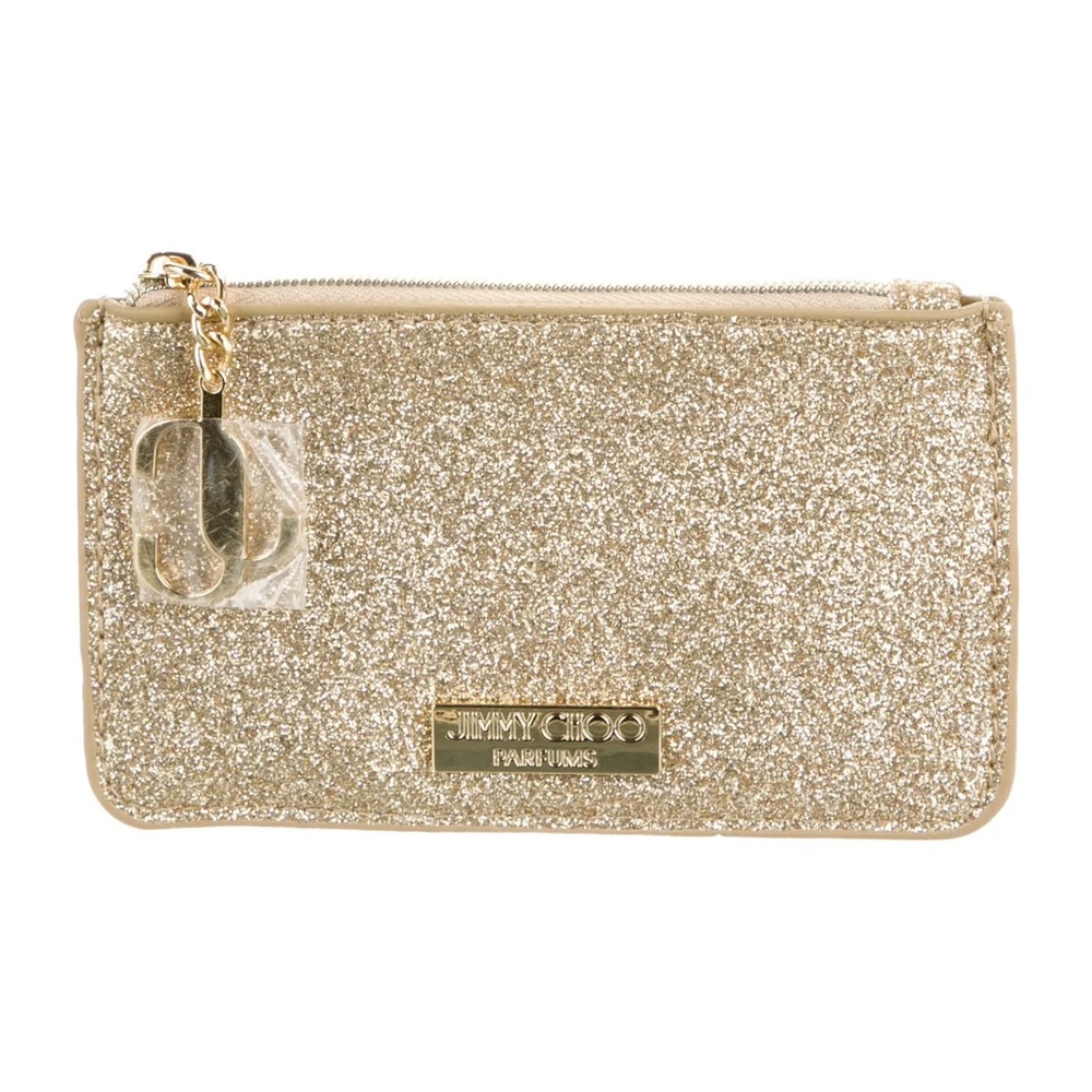 Jimmy Choo Parfums Gold Glitter card/coin holder